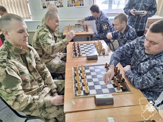 Лучших шахматистов определили в Управлении Росгвардии по Волгоградской области