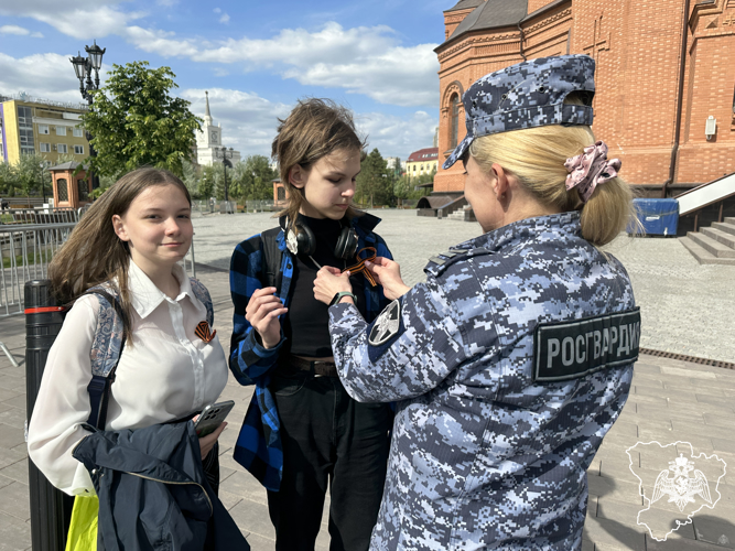 Волгоградские росгвардейцы присоединились к акции «Георгиевская ленточка»