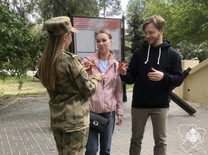 Волгоградские росгвардейцы присоединились к акции «Георгиевская ленточка»